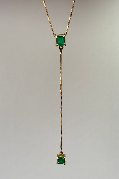 Collar de oro de 18k con esmeraldas naturales colombianas