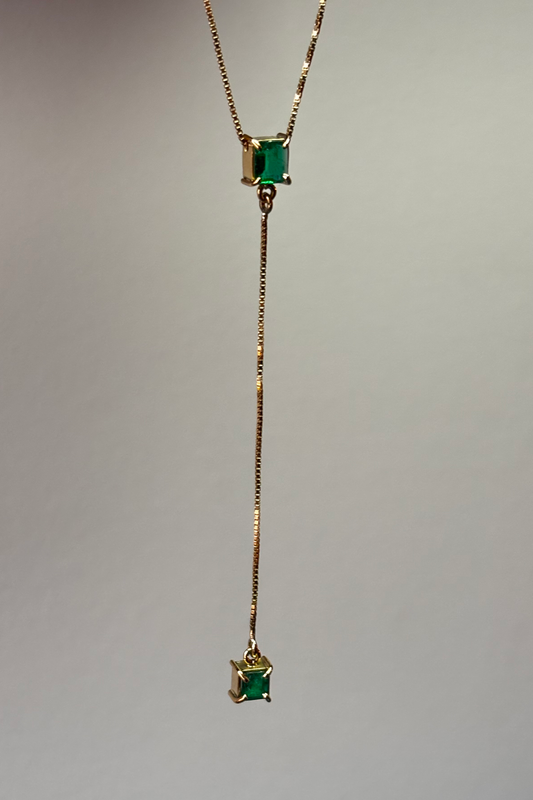 Collar de oro de 18k con esmeraldas naturales colombianas