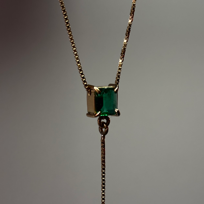 Collar de oro de 18k con esmeraldas naturales colombianas