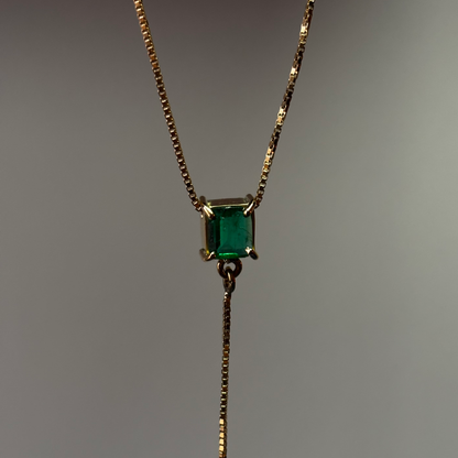 Collar de oro de 18k con esmeraldas naturales colombianas